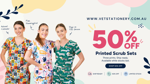 50% Off Shift Ready Printed Scrub Sets: Fun, Comfortable Scrubs for Vet Nurses and Vets