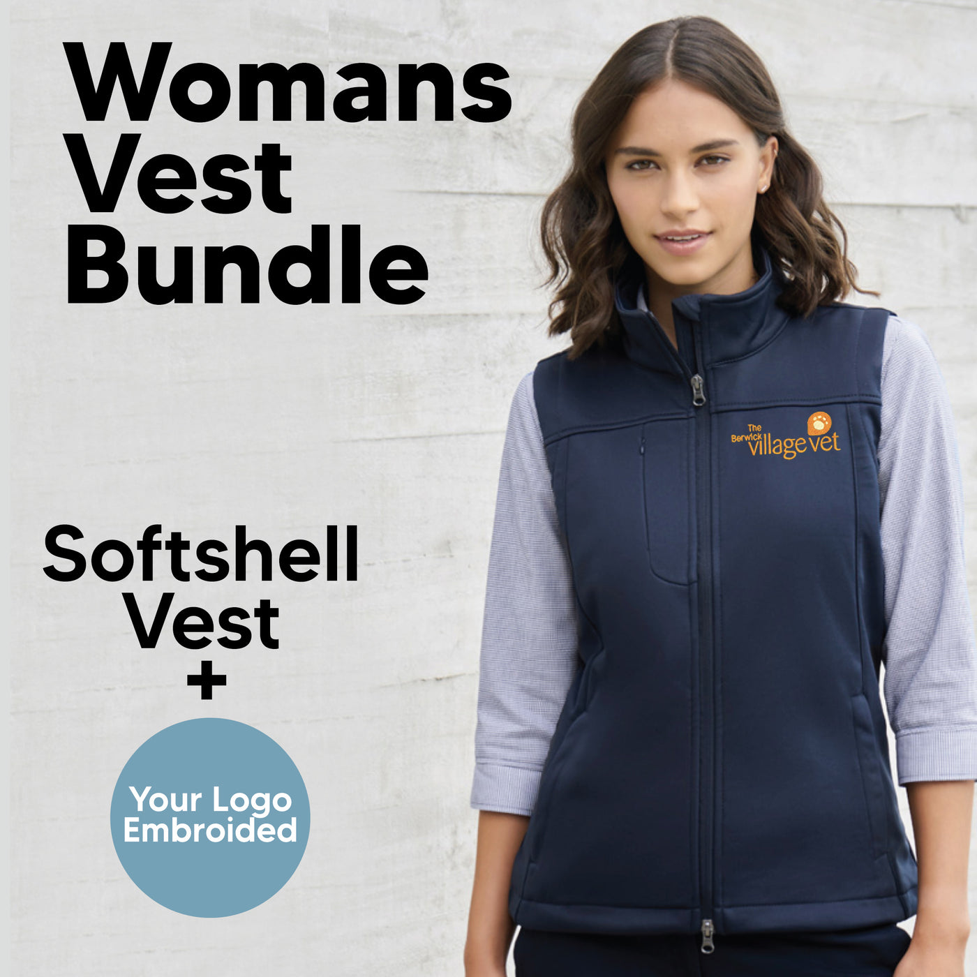 Womens Vest Bundle inc Embroidery