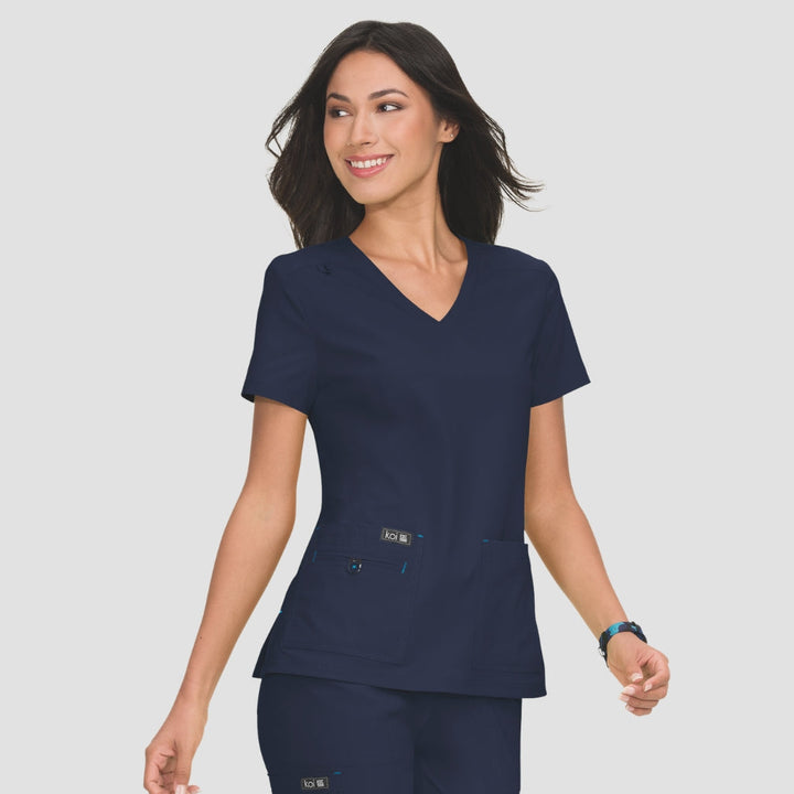 373 - Womens Koi Basics Becca Scrub Top