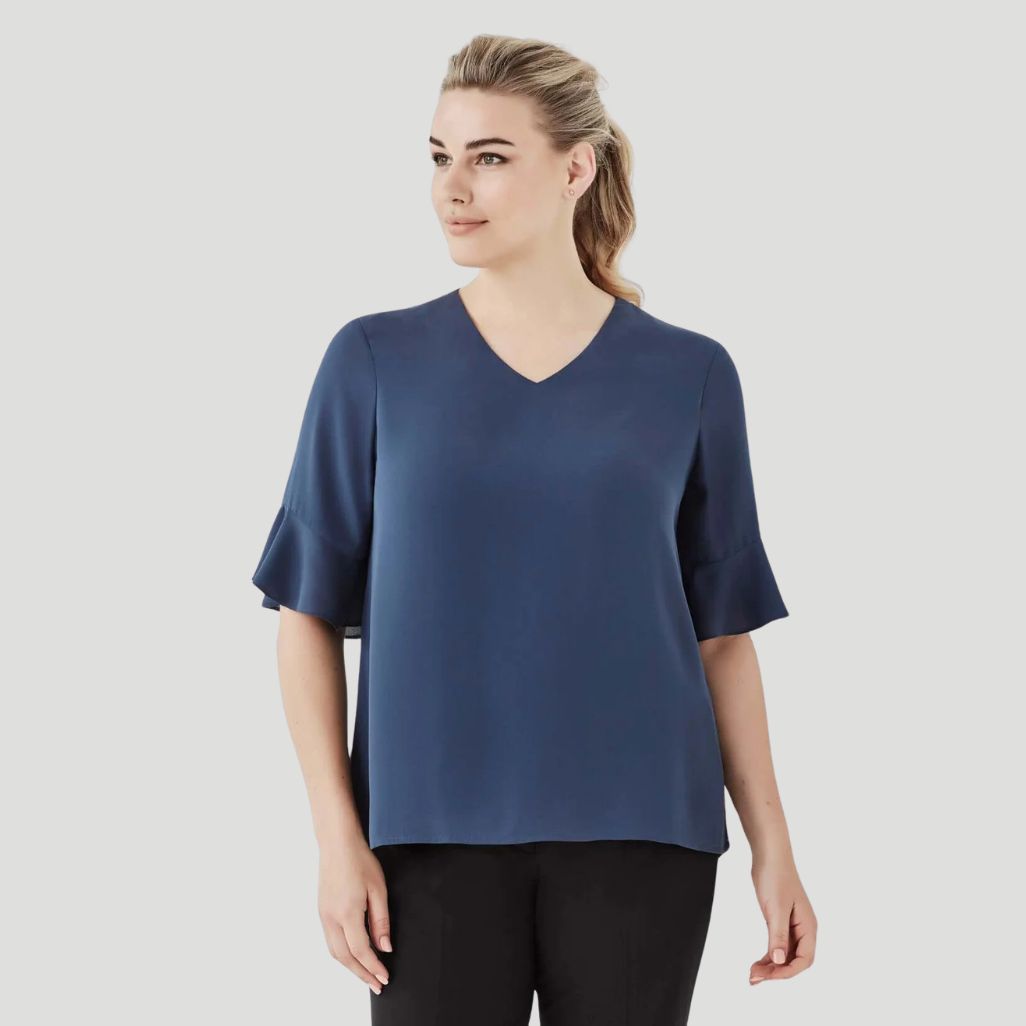 RB966LS - Womens Fashion Biz Aria Fluted Sleeve Blouse