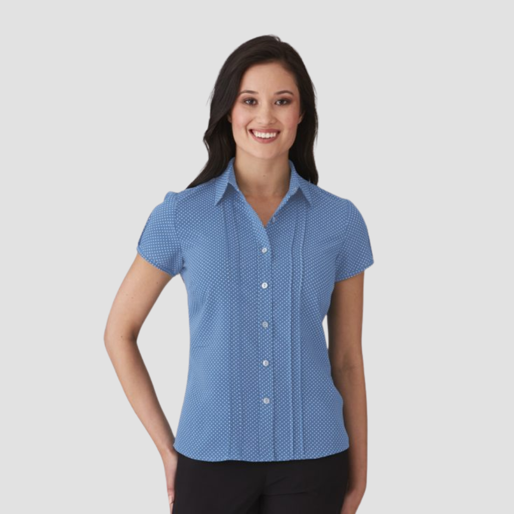 2173 - Womens City Collection Spot Short Sleeve Top
