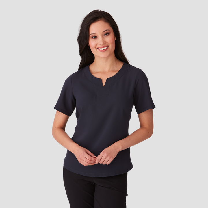 2299 - Womens City Collection Knit Woven Top