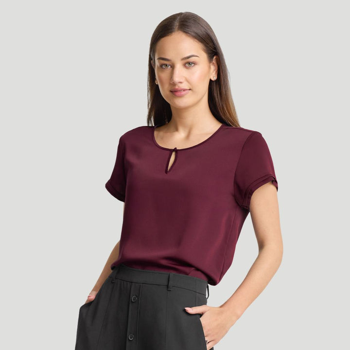 RU569LS - Womens Fashion Biz Evelyn Short Sleeve Blouse