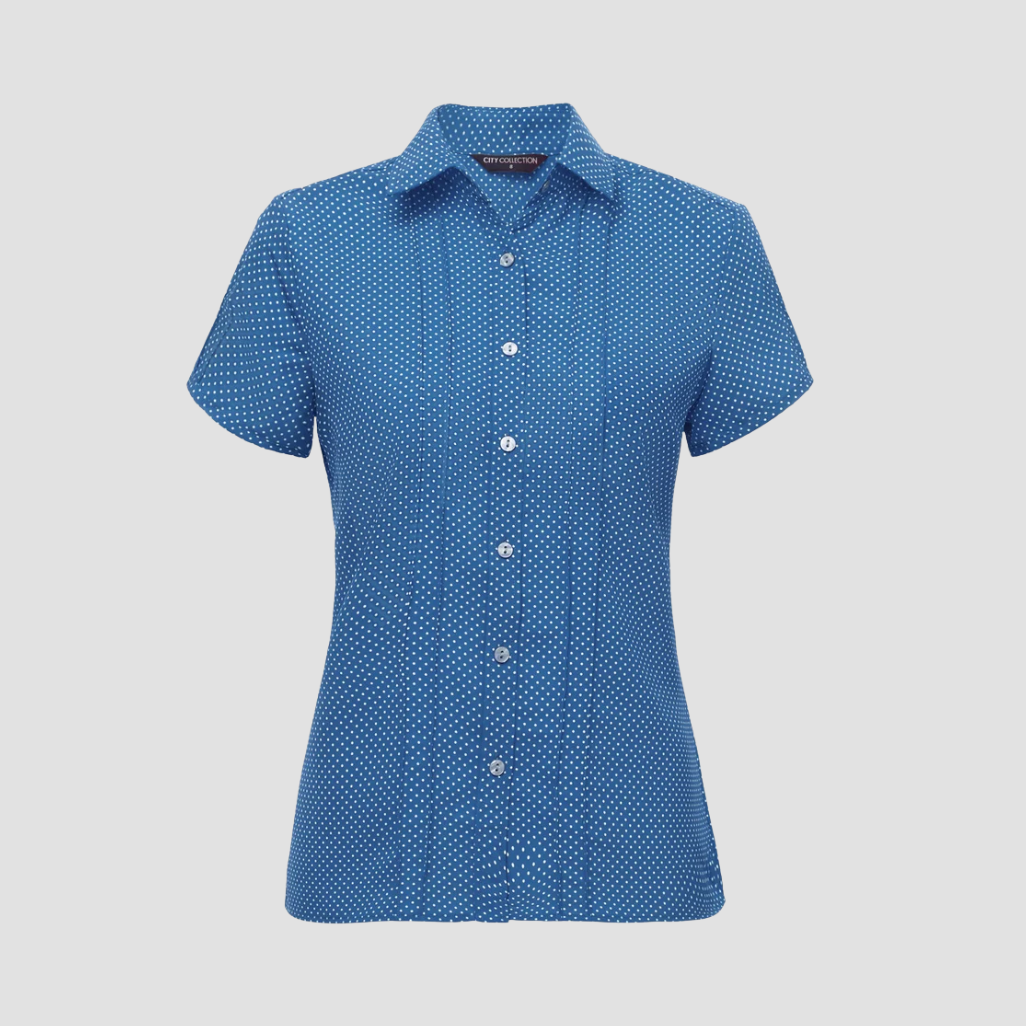 2173 - Womens City Collection Spot Short Sleeve Top