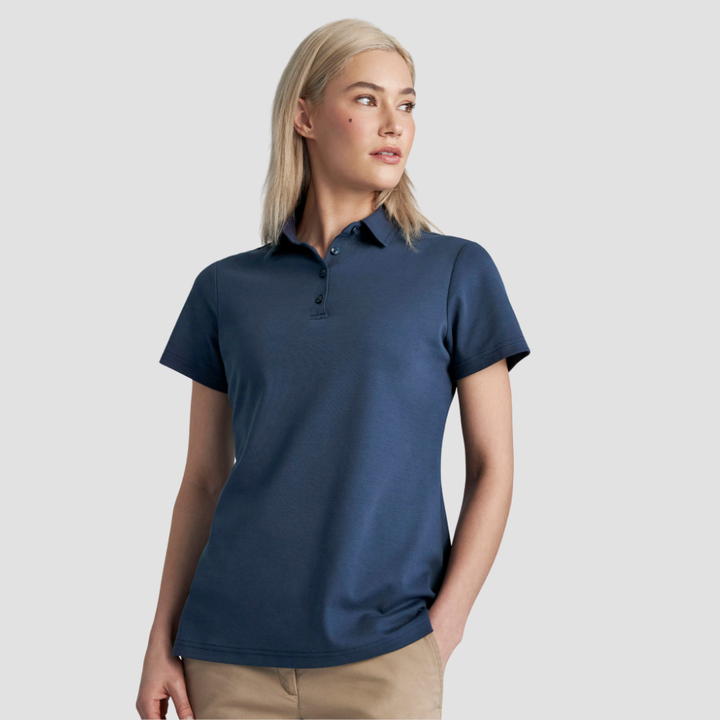 P515LS - Womens Fashion Biz Lotus Short Sleeve Polo