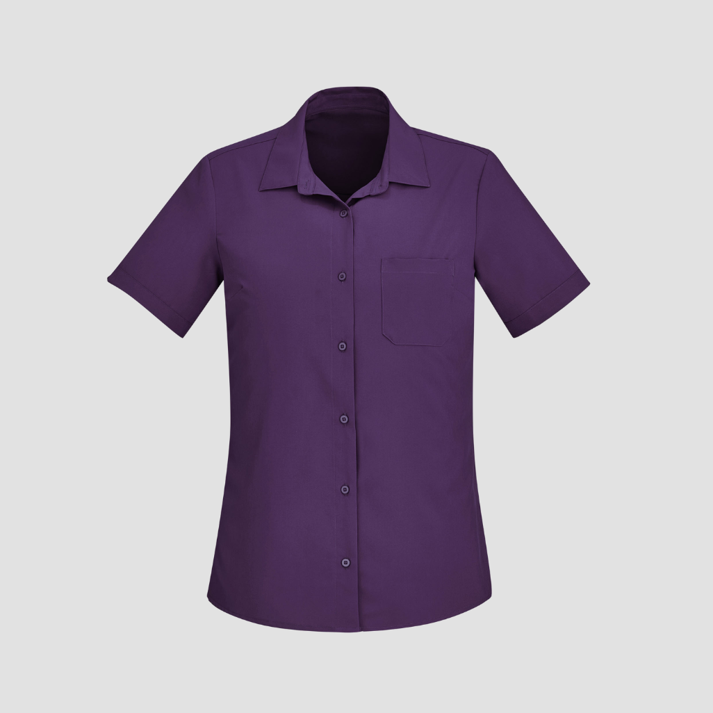 CS947LS - Womens Fashion Biz Florence Plain Short Sleeve Shirt