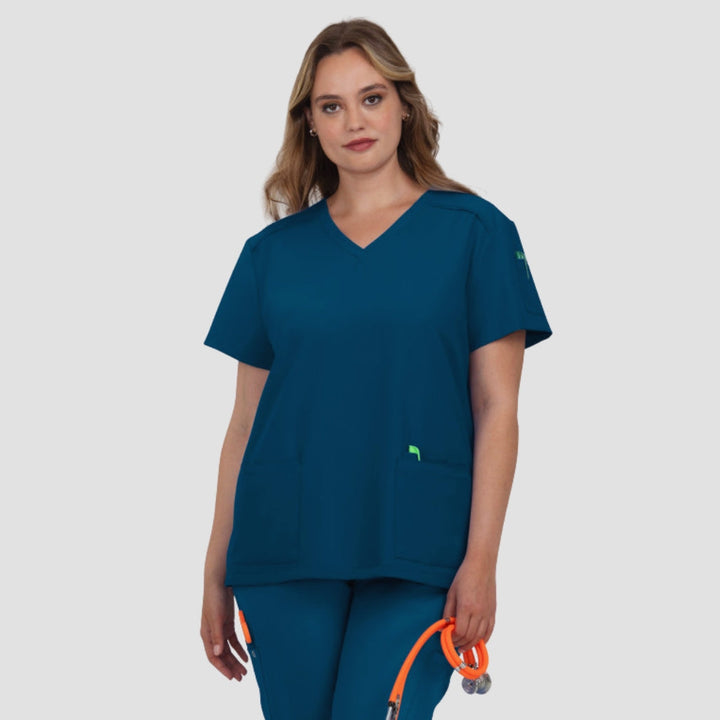 C101 - Womens Koi Cureology Cardi Scrub Top
