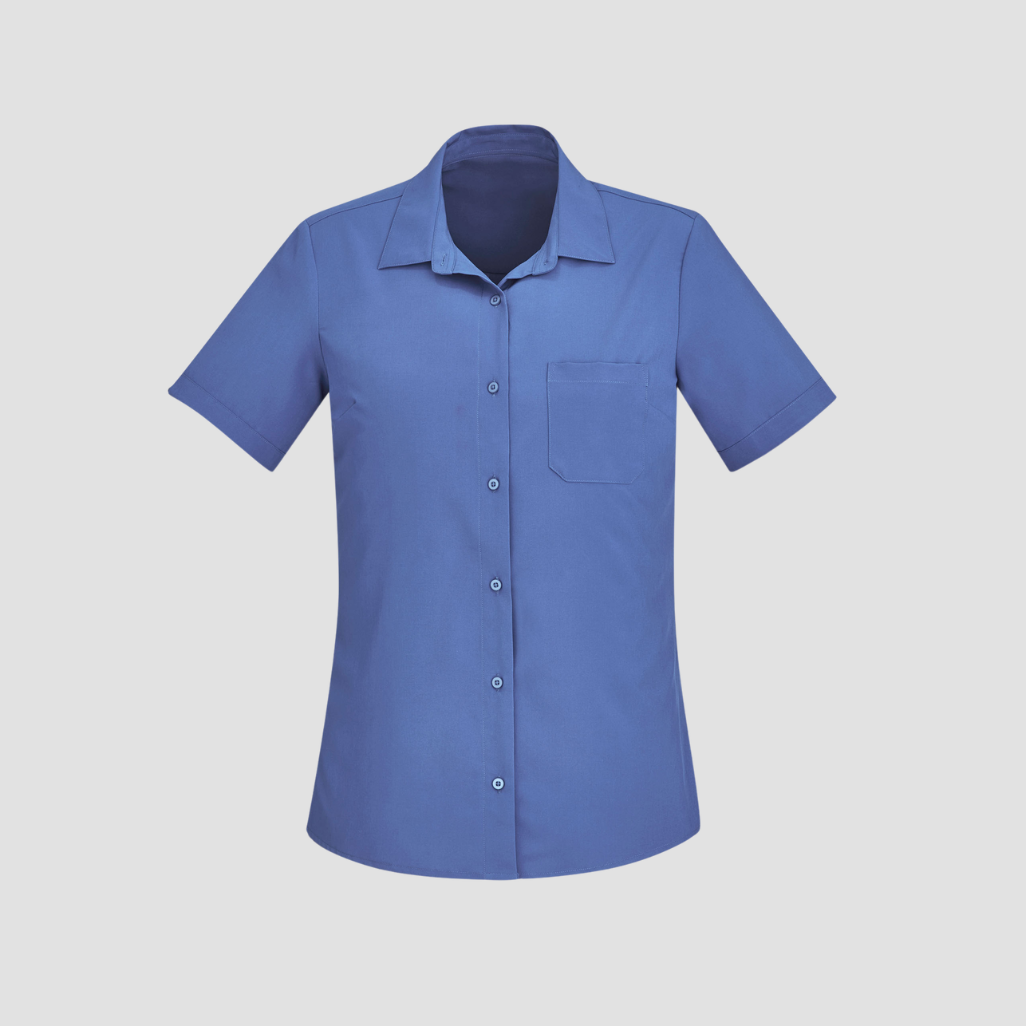 CS947LS - Womens Fashion Biz Florence Plain Short Sleeve Shirt