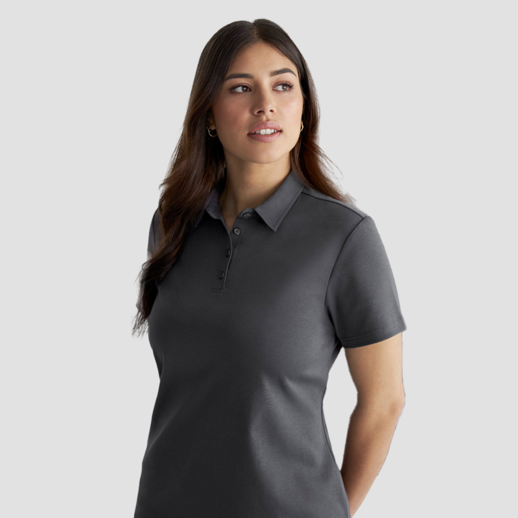 P515LS - Womens Fashion Biz Lotus Short Sleeve Polo