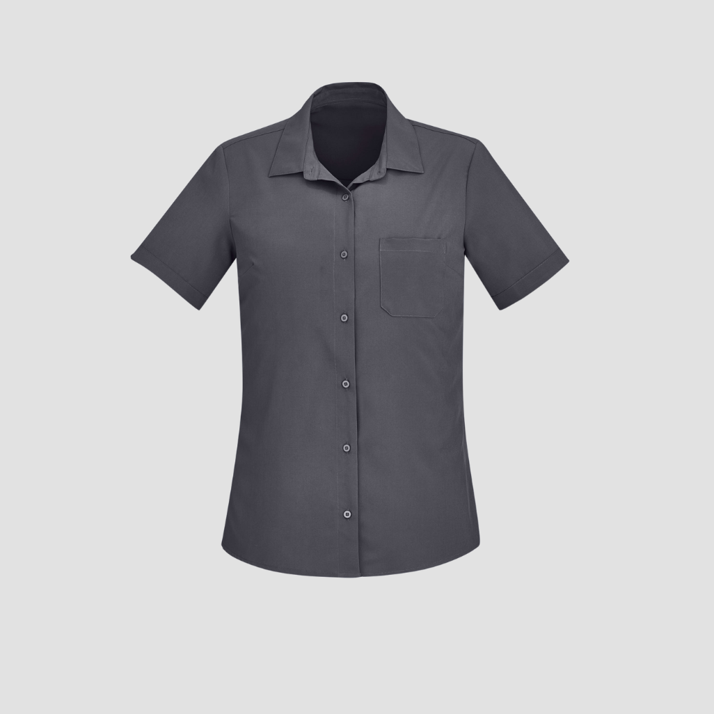 CS947LS - Womens Fashion Biz Florence Plain Short Sleeve Shirt