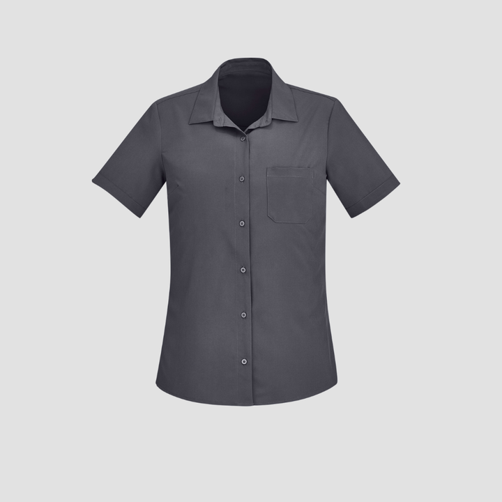 CS947LS - Womens Fashion Biz Florence Plain Short Sleeve Shirt