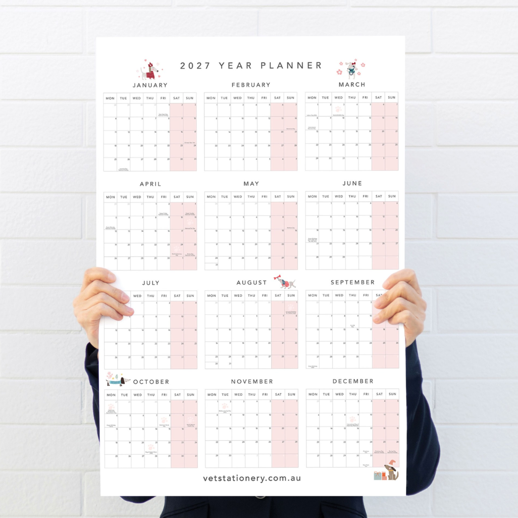 2027 Year Planner - Wall Calendar