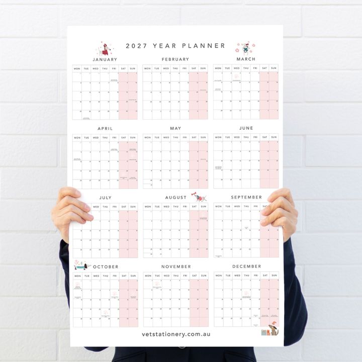 2027 Year Planner - Wall Calendar