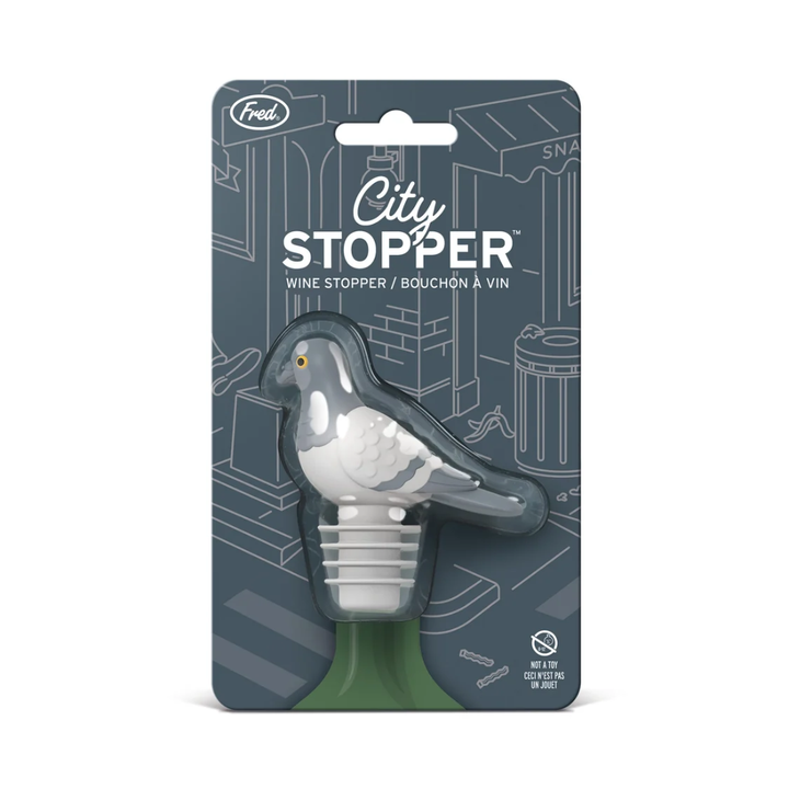 Fred City Stopper Wine Stopper Grey