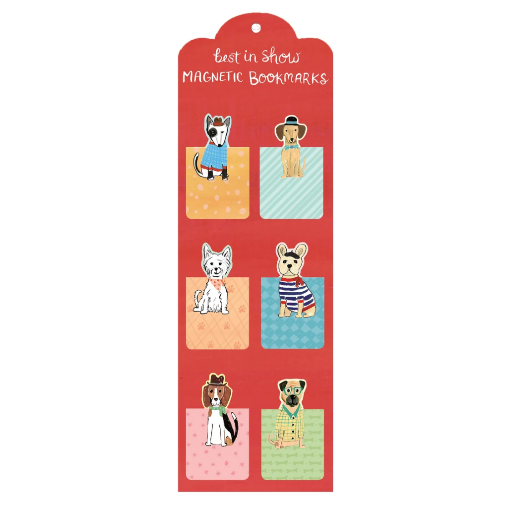 Galison Best In Show Magnetic Bookmarks 6pcs Set Multi-Coloured