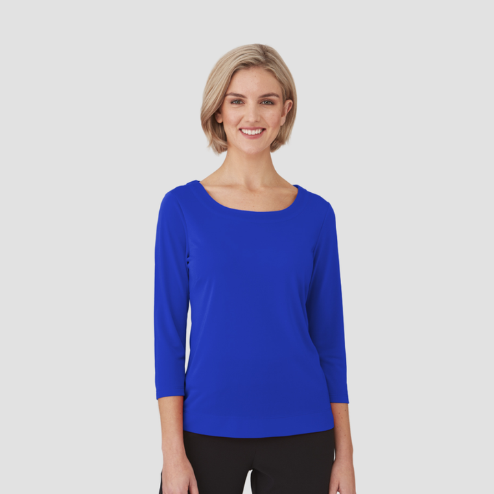 2290 - Womens City Collection Smart Knit 3/4 Sleeve Top