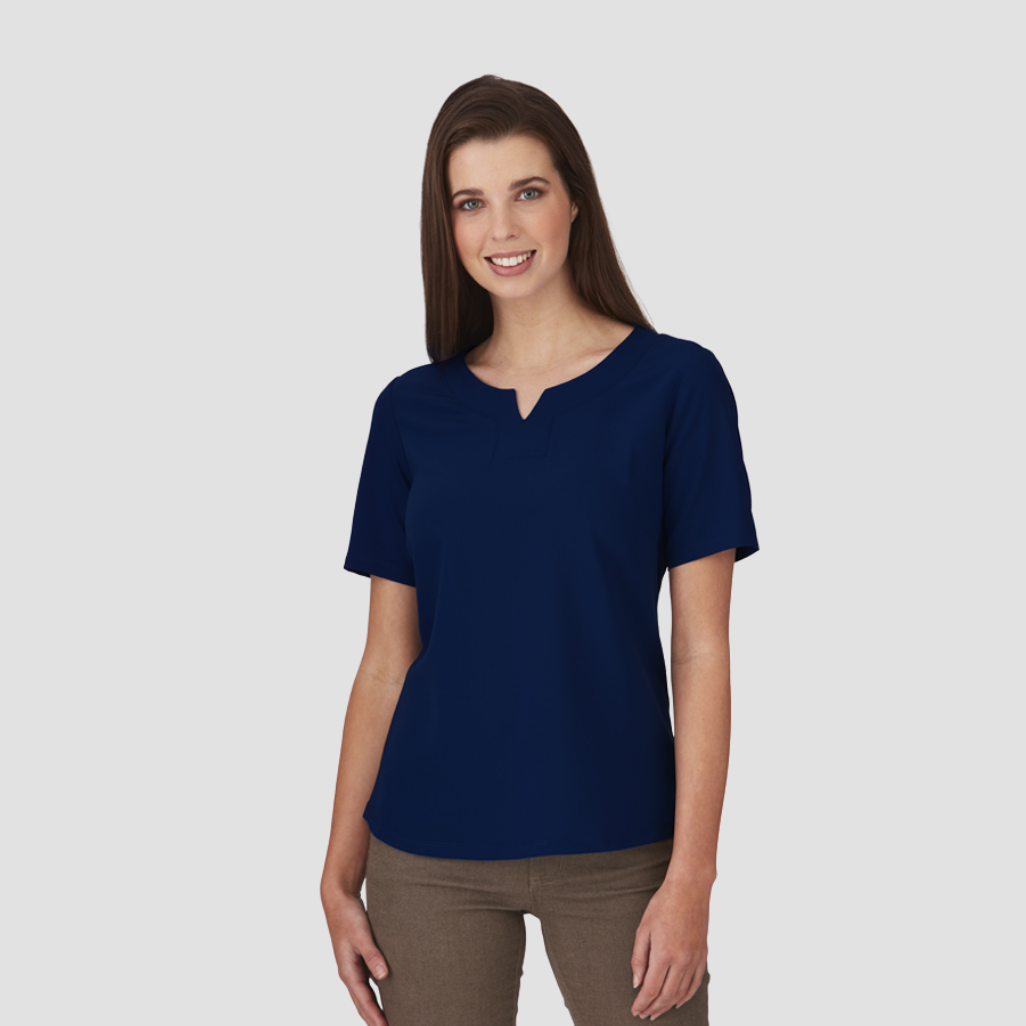 2299 - Womens City Collection Knit Woven Top