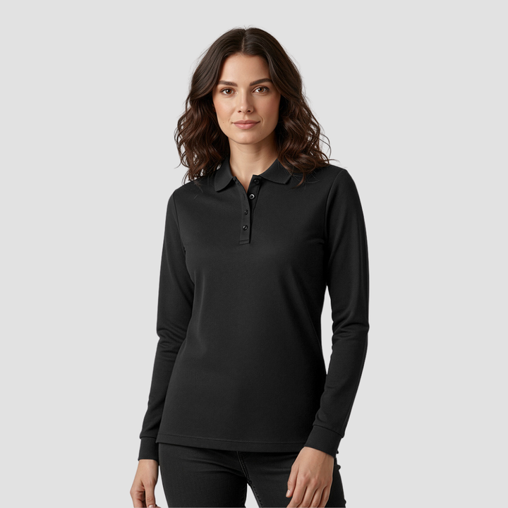 P206LL - Womens Fashion Biz Action Long Sleeve Polo