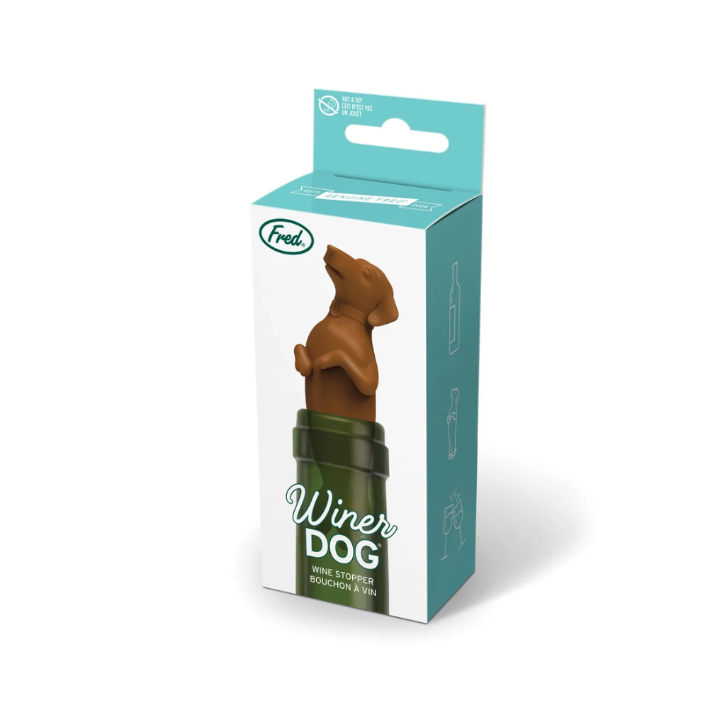 Fred Winer Dog Bottle Stopper Brown