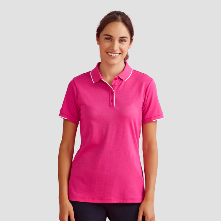 CST313LS - Womens Bizcare Pink Polo