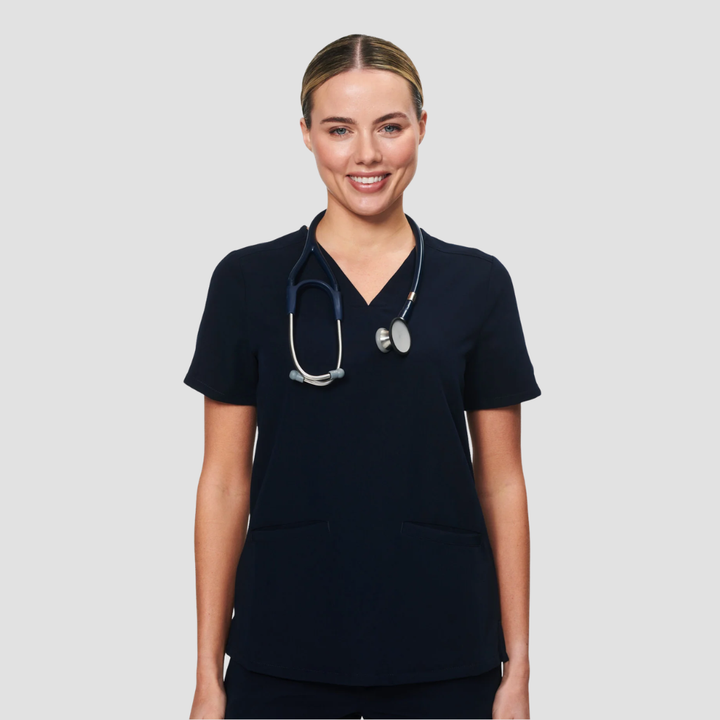 Womens Dr Woof 3-Pocket Scrub Top