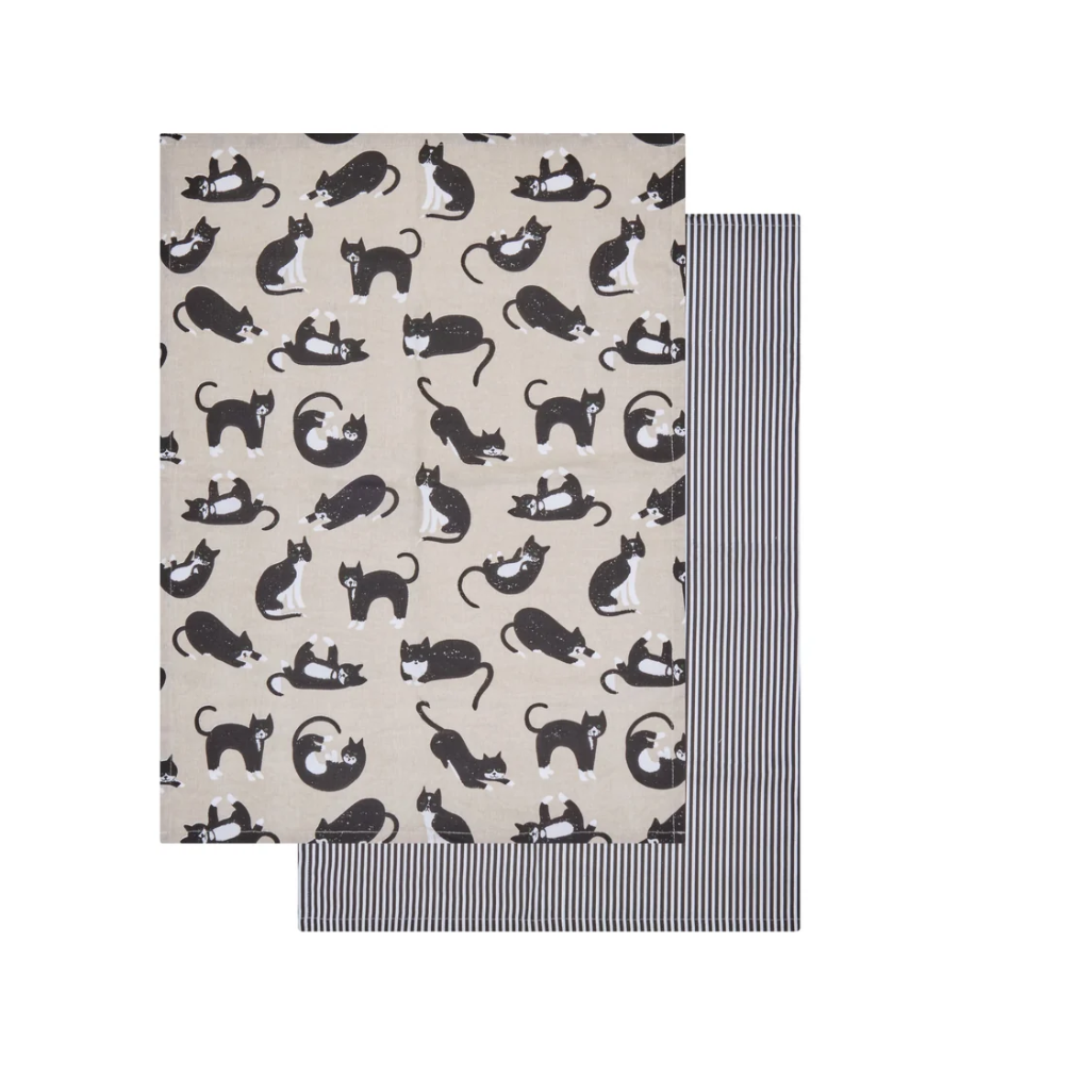 Whiskers Tea Towel 2pcs Set Multi-Coloured