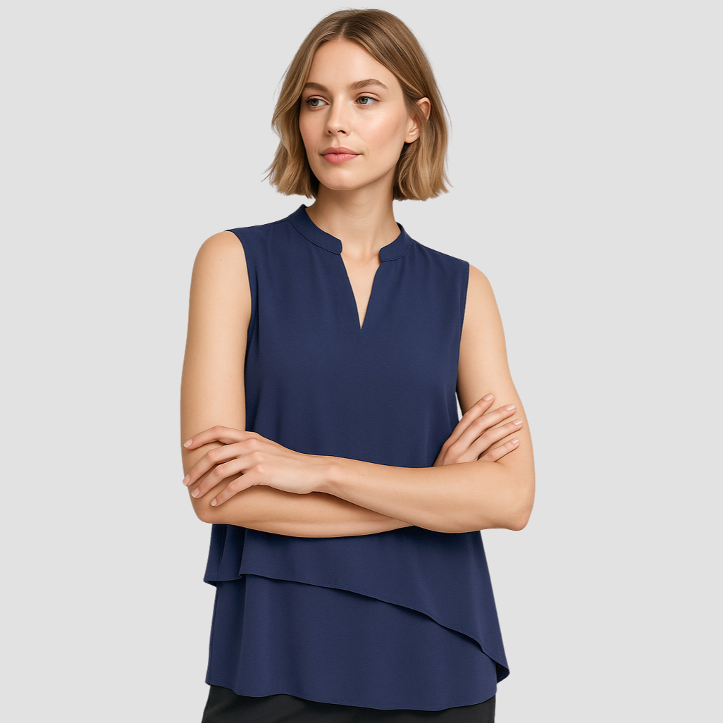 RB260LN - Womens Fashion Biz Seville Sleeveless Layered Blouse