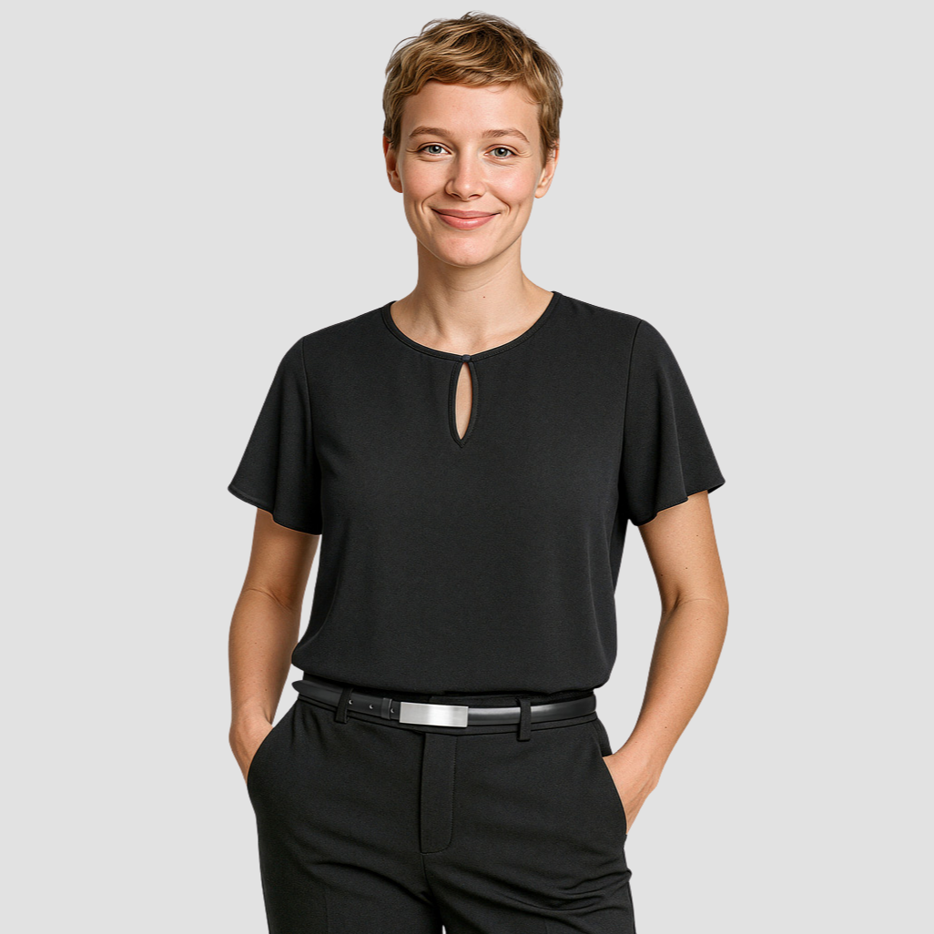 RB261LS- Womens Fashion Biz Vienna Short Sleeve Blouse