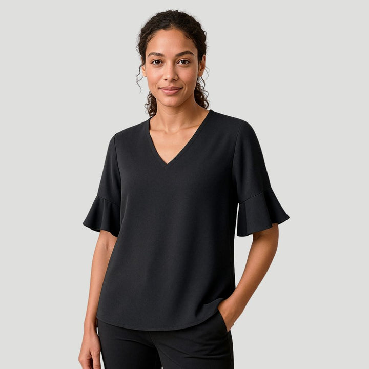 RB966LS - Womens Fashion Biz Aria Fluted Sleeve Blouse
