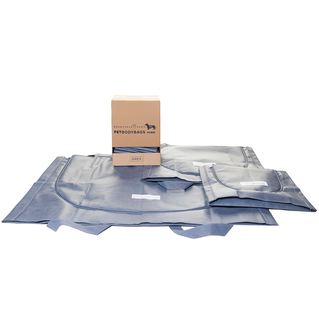 Heartfelt Paws Pet Body Bags - Grey