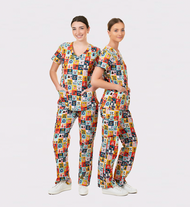 Shiftready Christmas Scrub Set - Advent Calendar