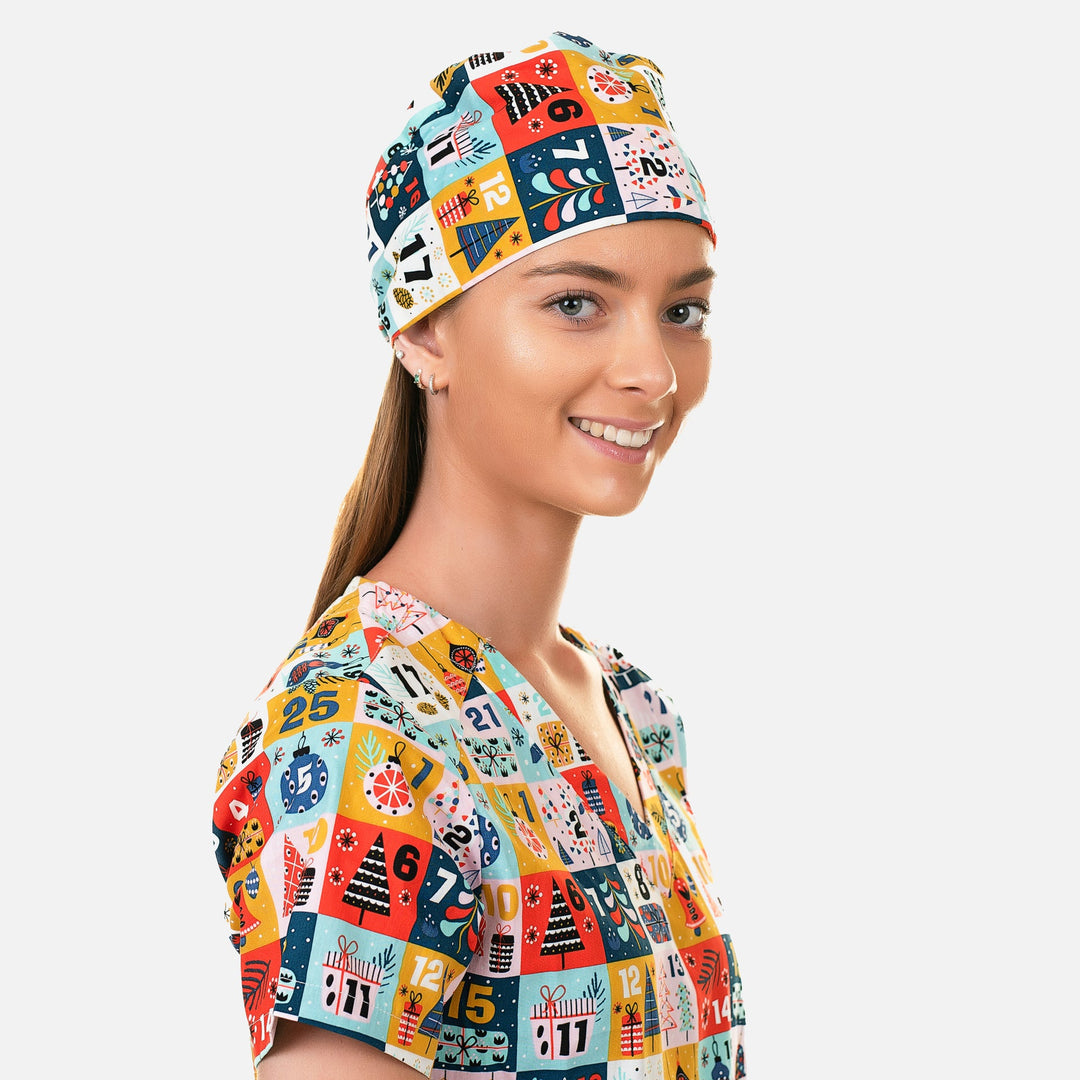 Shiftready Christmas Scrub Cap - Advent Calendar