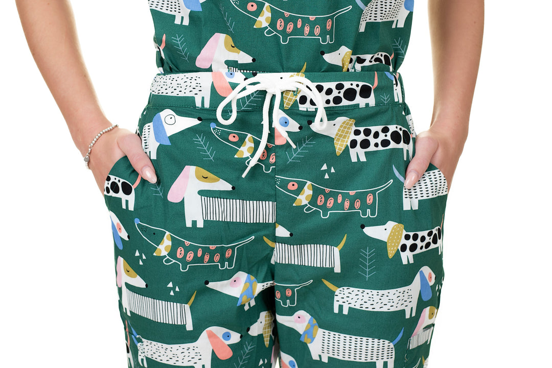 Unisex Shiftready Printed Scrub Pant - Dogs on the Green