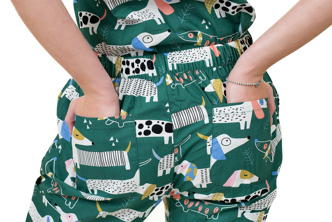 Unisex Shiftready Printed Scrub Pant - Dogs on the Green