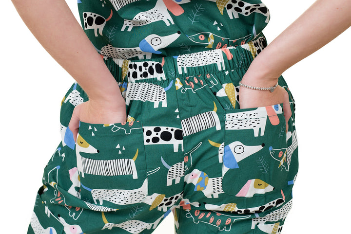Unisex Shiftready Printed Scrub Pant - Dogs on the Green