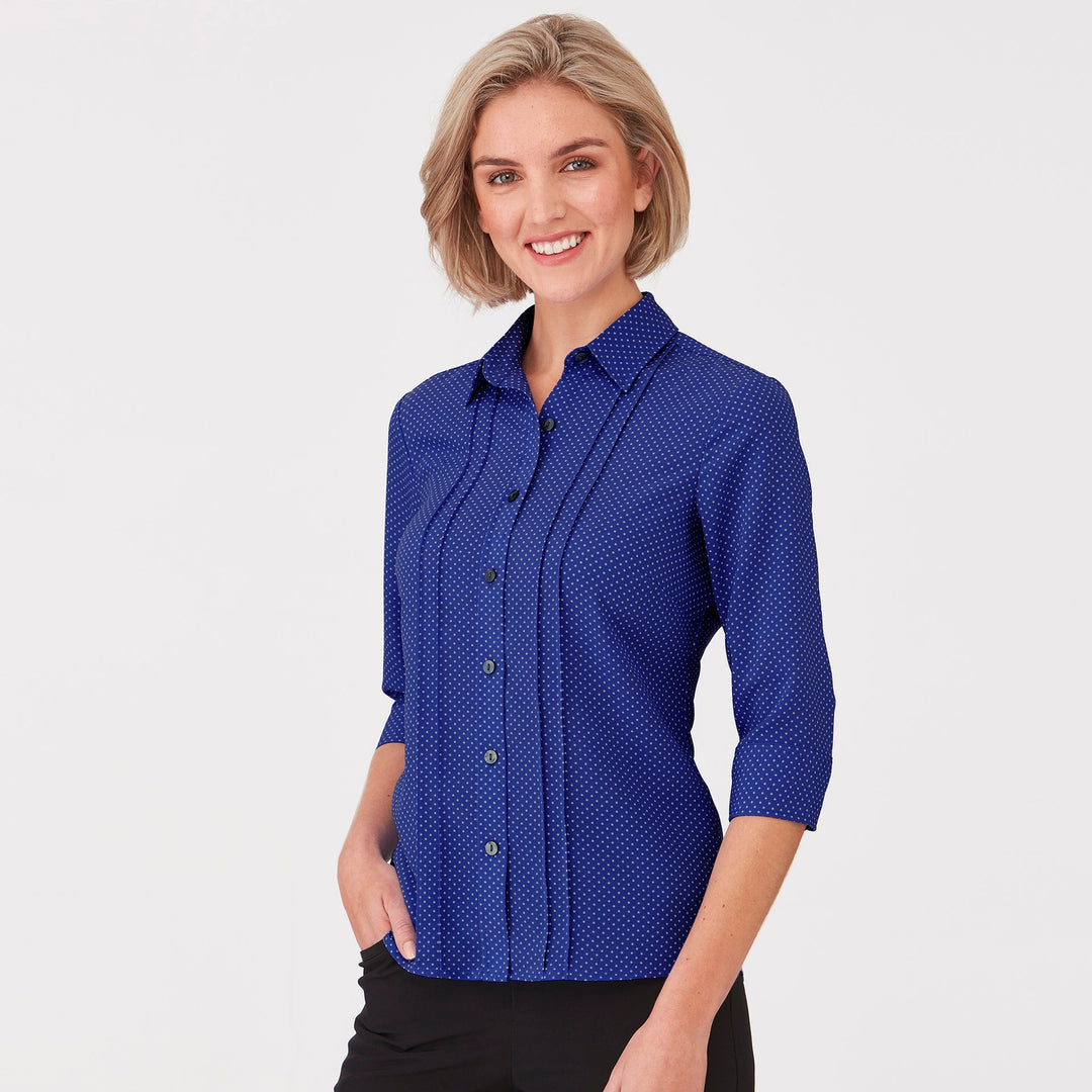 2172 - Womens City Collection Spot 3/4 Sleeve Top - WHOLESALE