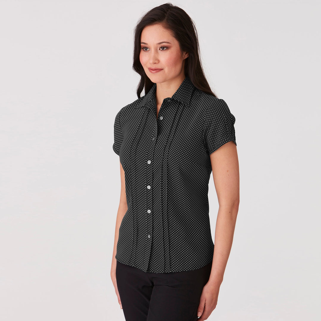 2173 - Womens City Collection Spot Short Sleeve Top