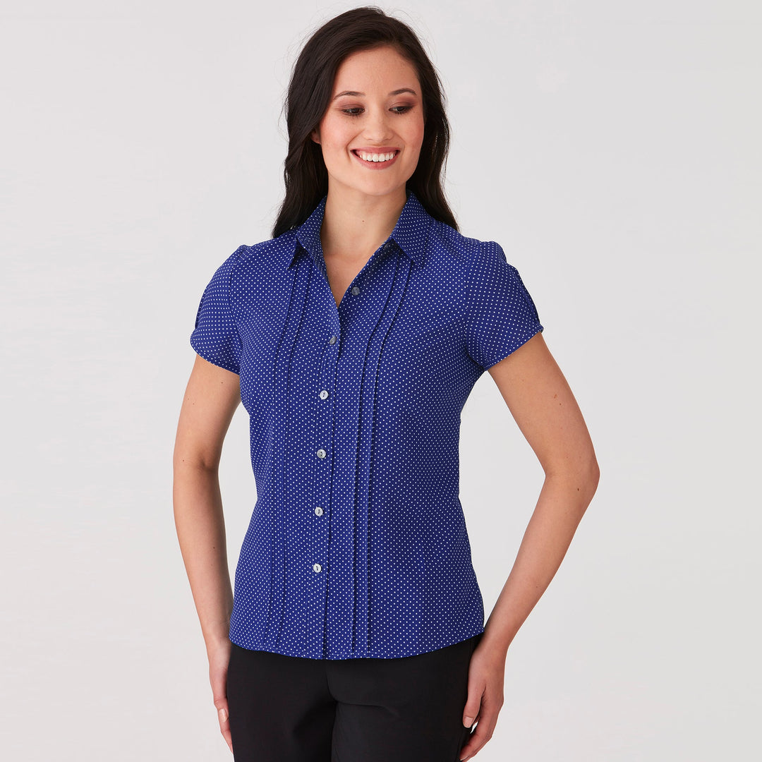 2173 - Womens City Collection Spot Short Sleeve Top
