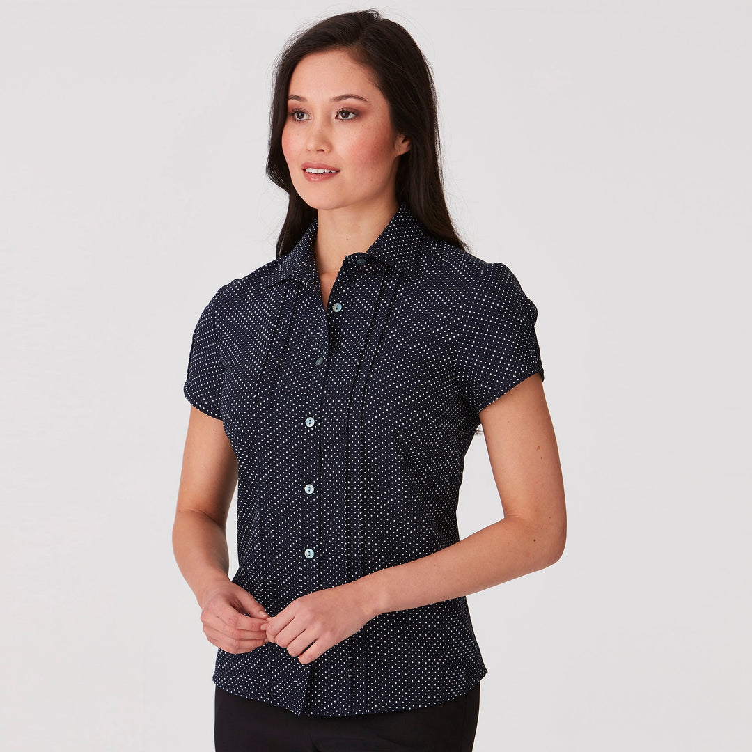2173 - Womens City Collection Spot Short Sleeve Top