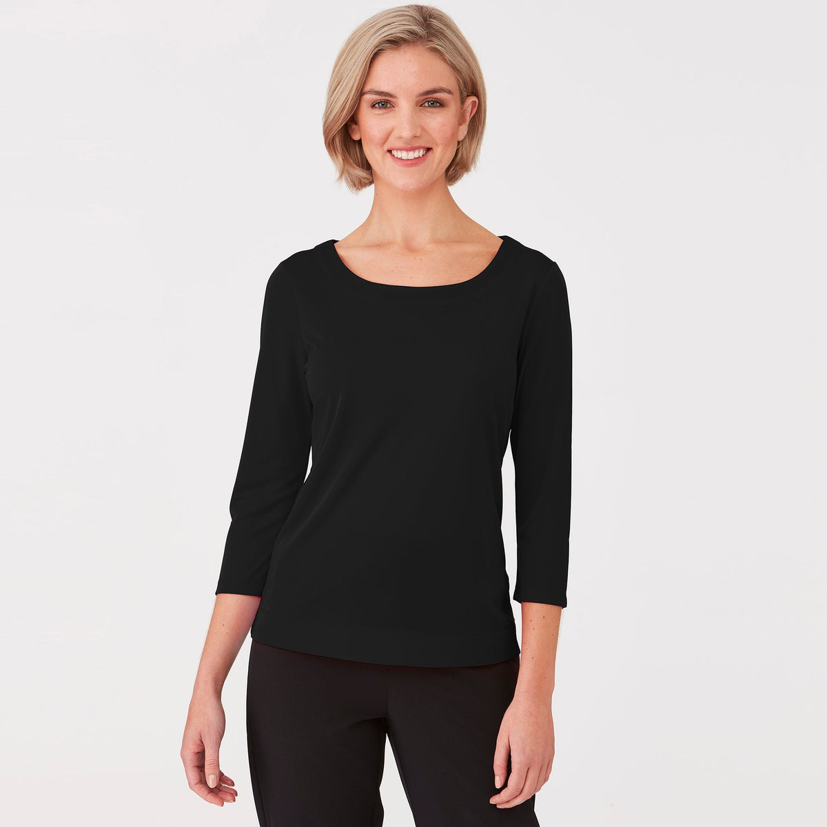 2290 - Womens City Collection Smart Knit 3/4 Sleeve Top - WHOLESALE