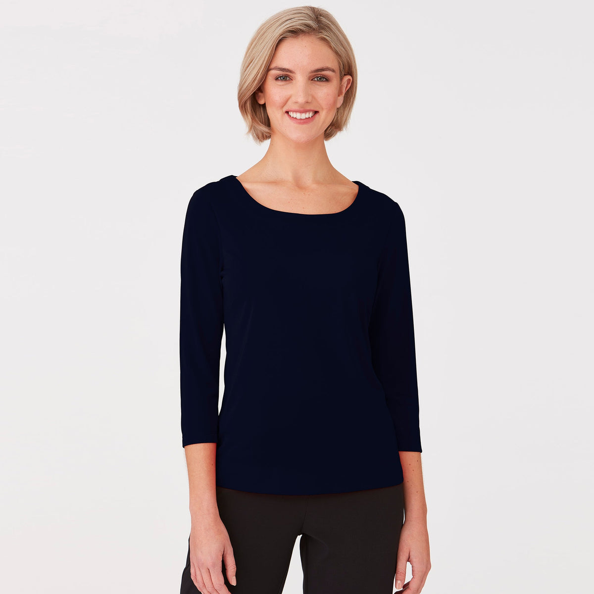 2290 - Womens City Collection Smart Knit 3/4 Sleeve Top - WHOLESALE