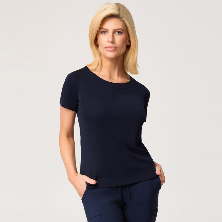 2291 - Womens City Collection Smart Knit Short Sleeve Top