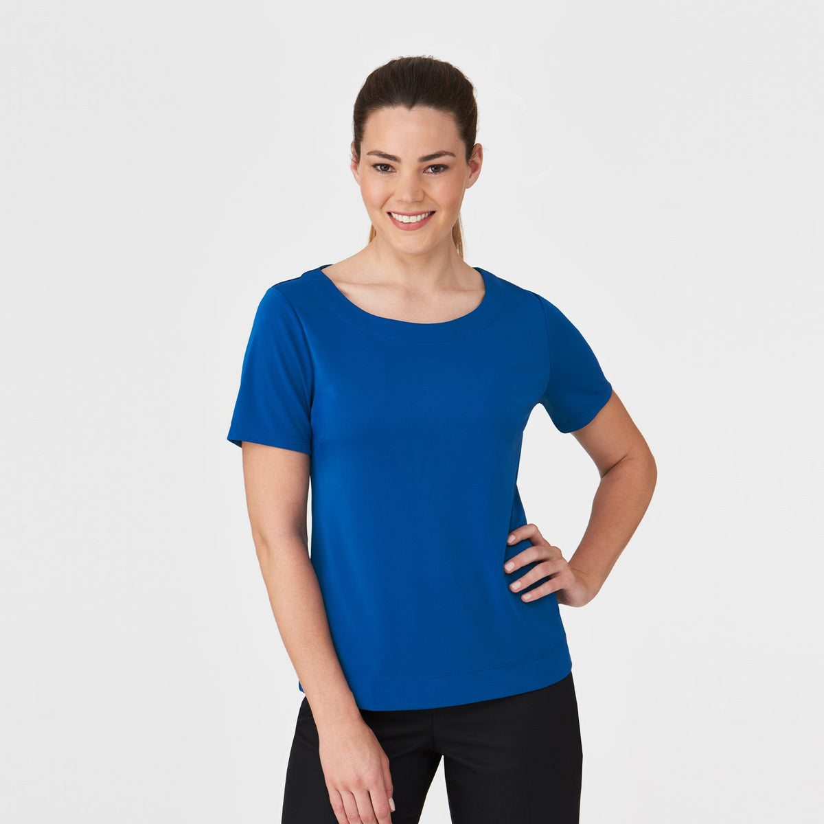 2291 - Womens City Collection Smart Knit Short Sleeve Top - WHOLESALE