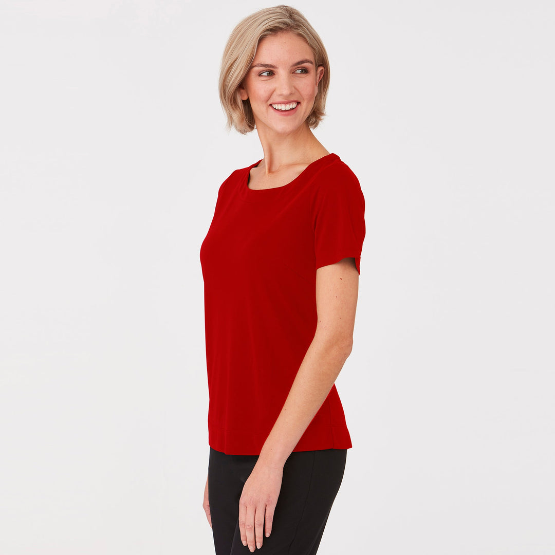 2291 - Womens City Collection Smart Knit Short Sleeve Top - WHOLESALE