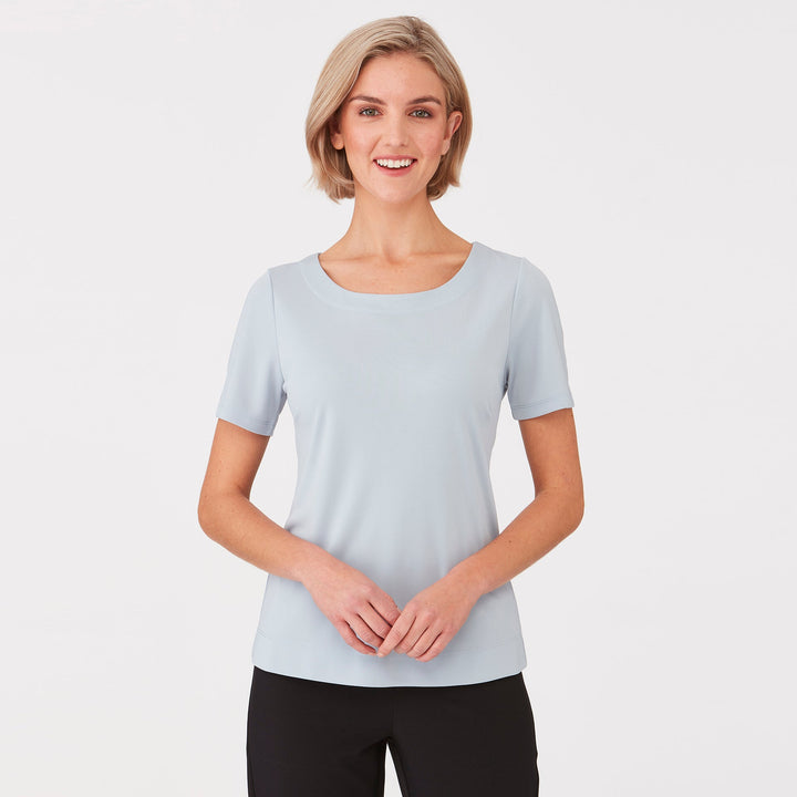 2291 - Womens City Collection Smart Knit Short Sleeve Top