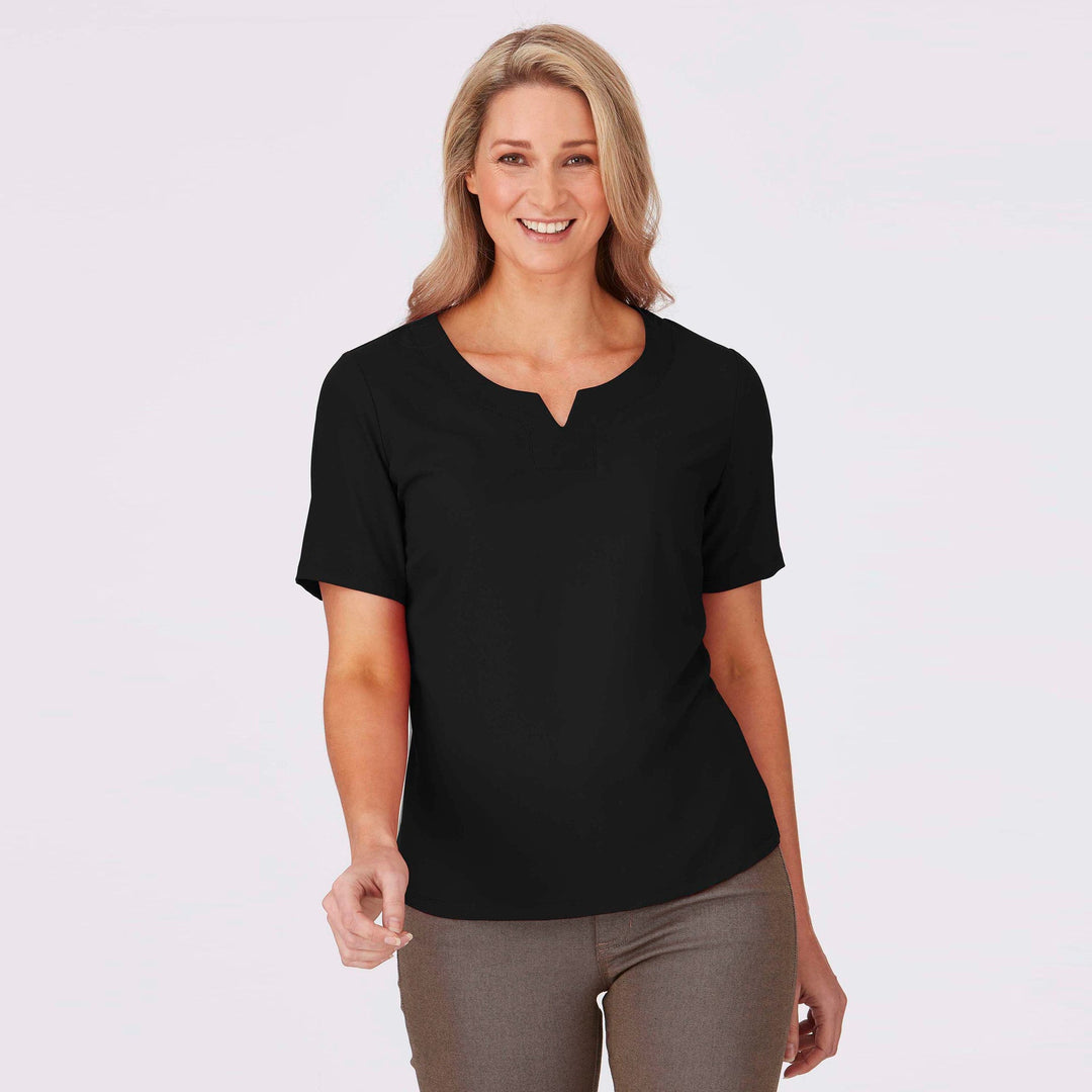 2299 - Womens City Collection Knit Woven Top
