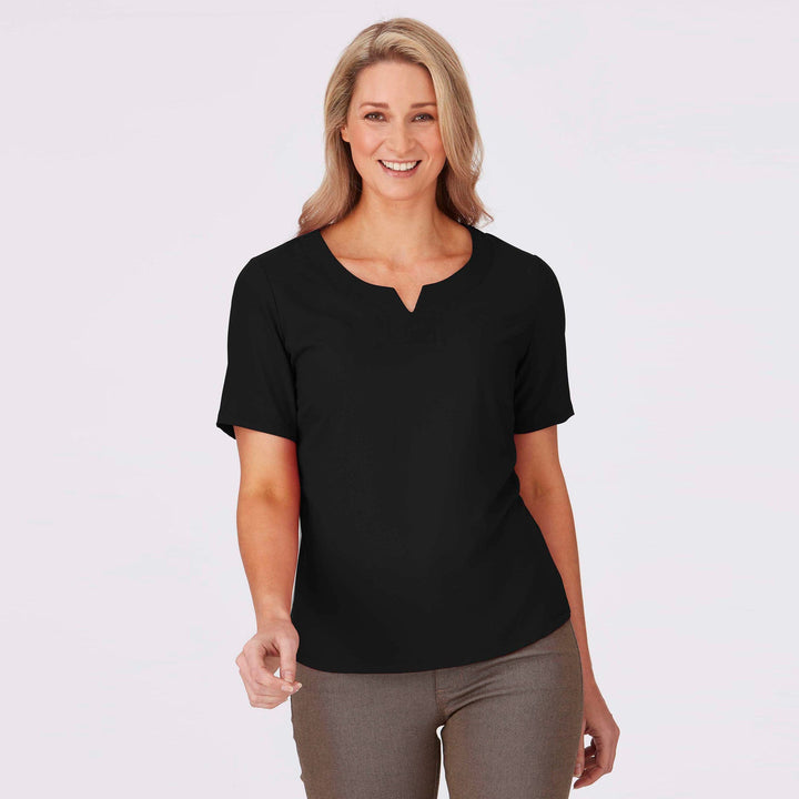 2299 - Womens City Collection Knit Woven Top