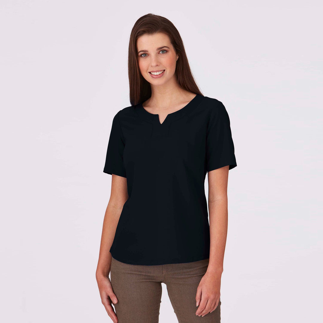 2299 - Womens City Collection Knit Woven Top