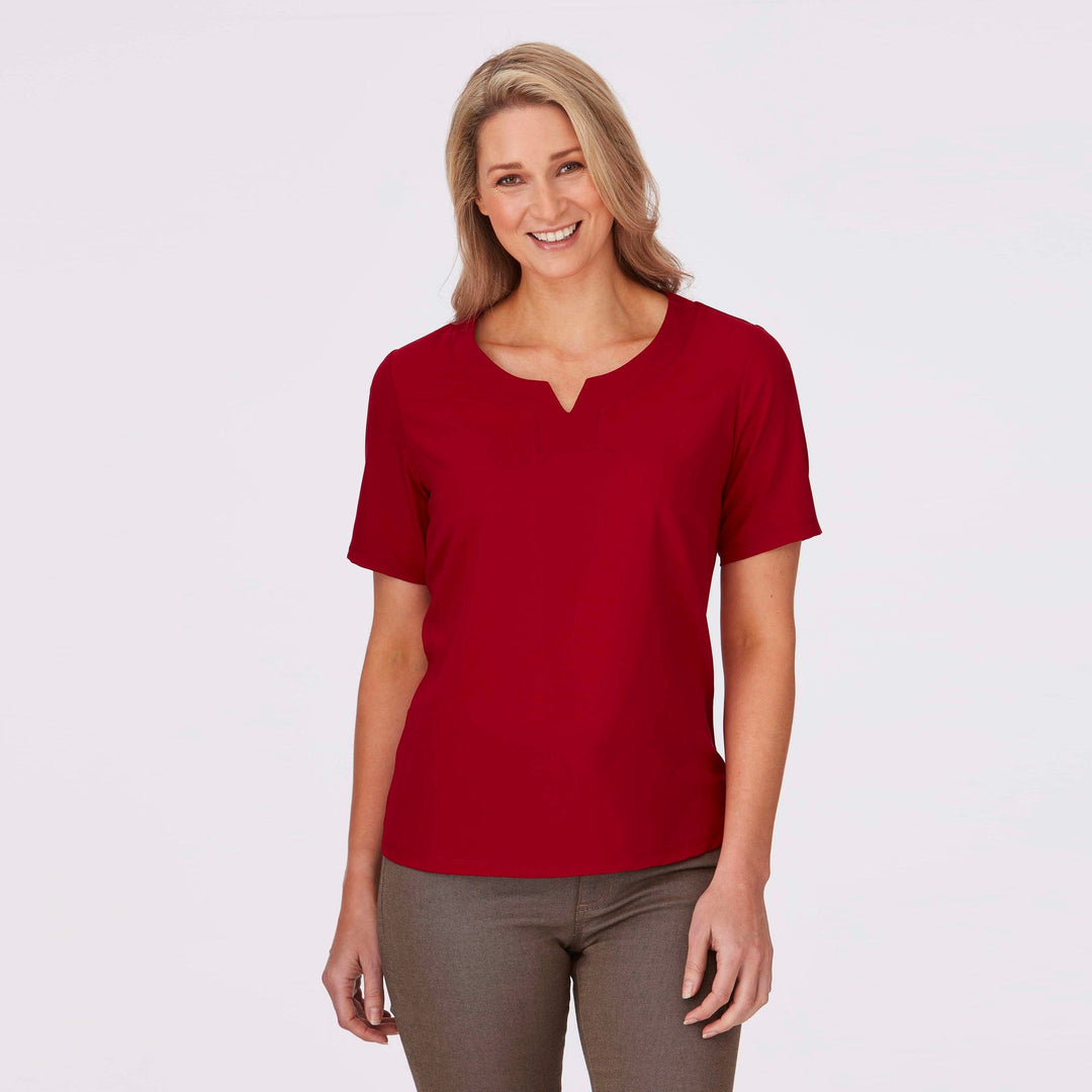 2299 - Womens City Collection Knit Woven Top