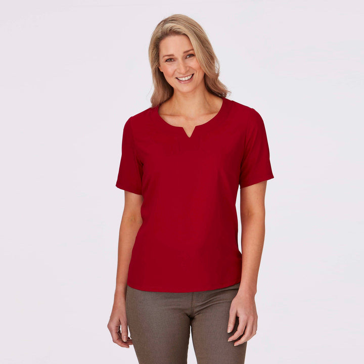 2299 - Womens City Collection Knit Woven Top